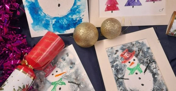 Family Drop-In Watercolour Christmas Cards